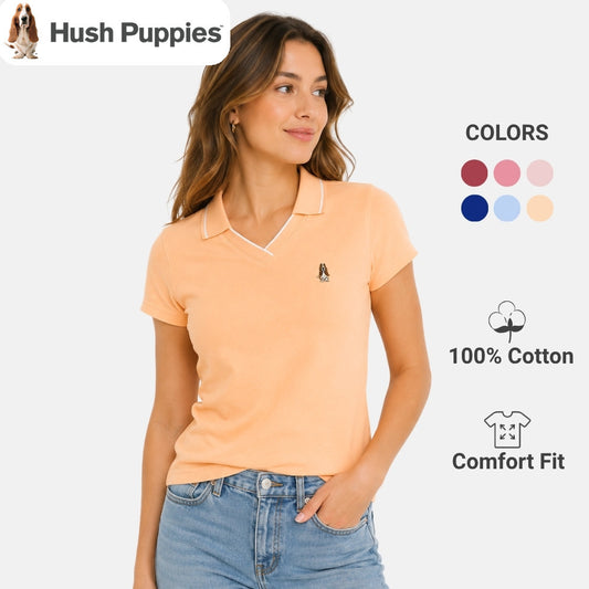 Ladies' V-Neck Polo With Embroidery | Honeycomb | HLP479414