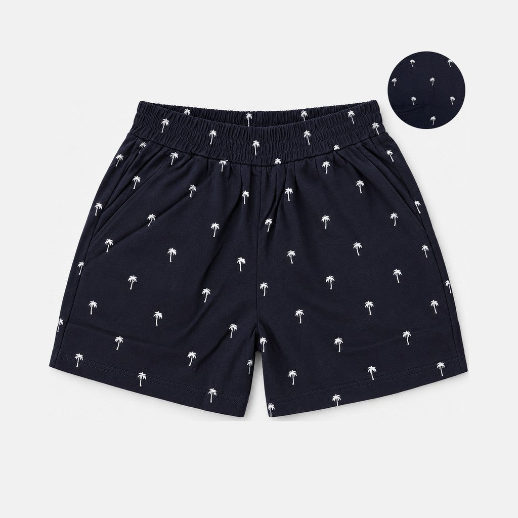 Women's Printed Easy Shorts | 100% Cotton | HLM639908