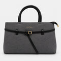 Women's Belted Top Handle Bag | Synthetic Leather | HLA659931