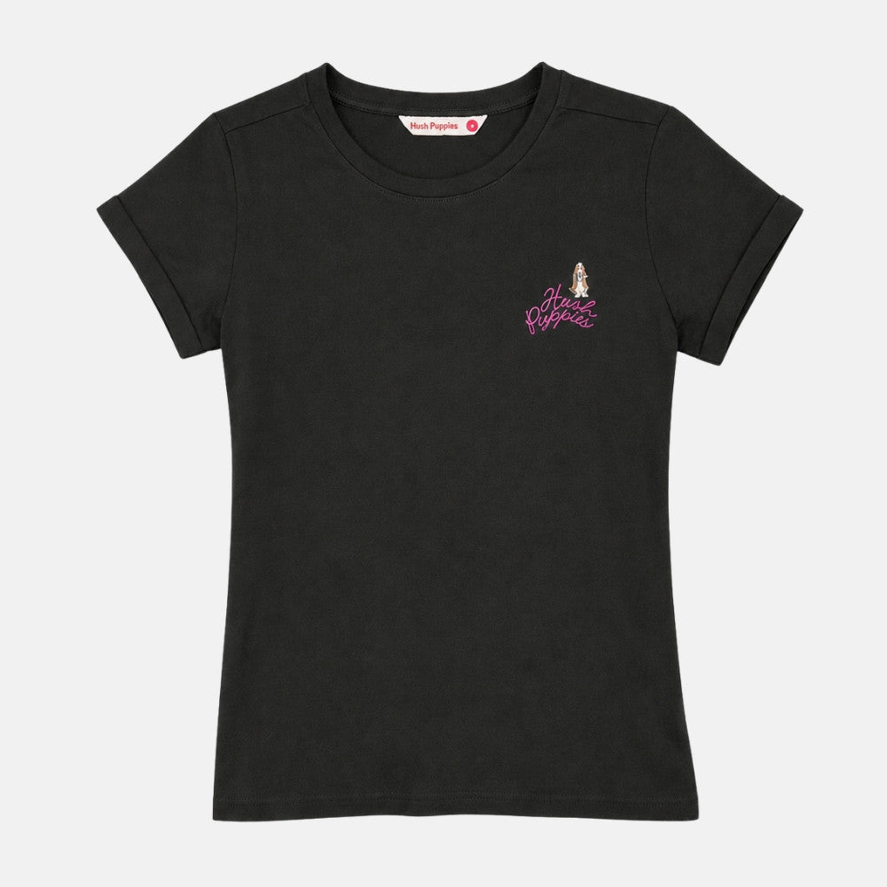 Ladies' Round Neck Basic Tee With Embroidery | A Line | HLT409441