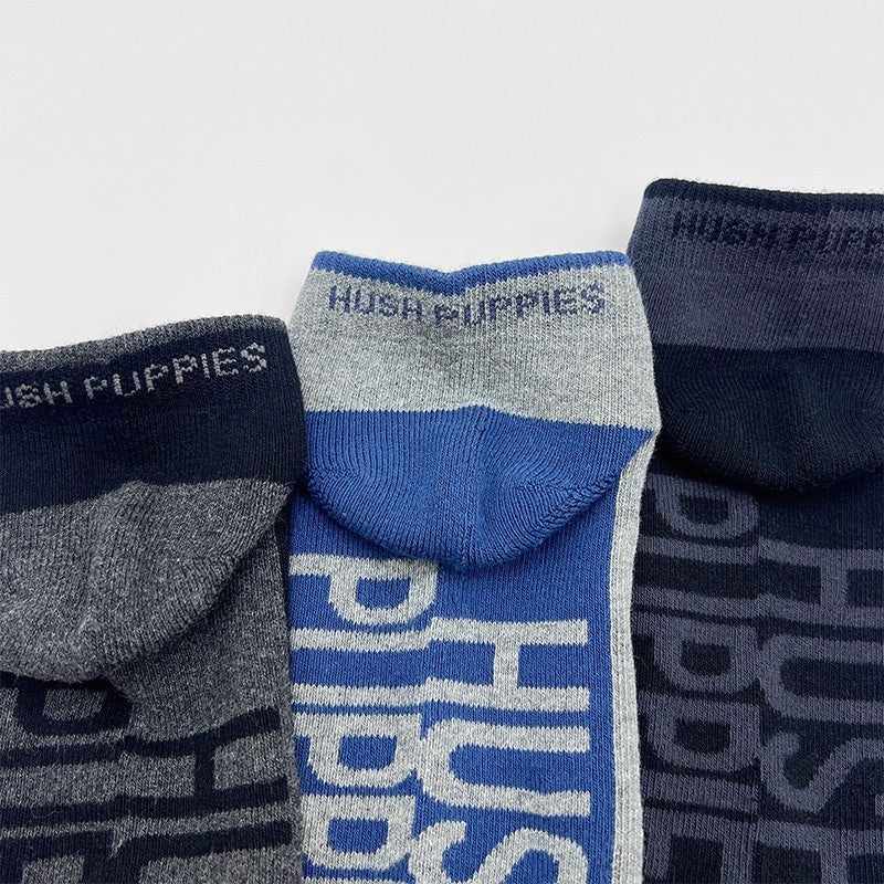 3prs Men Half Terry Ankle Socks | Cotton Elastane | HMS907748
