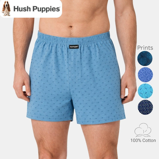 Hush Puppies 1pc Men Knit Boxer Shorts 100% Cotton HMX639857