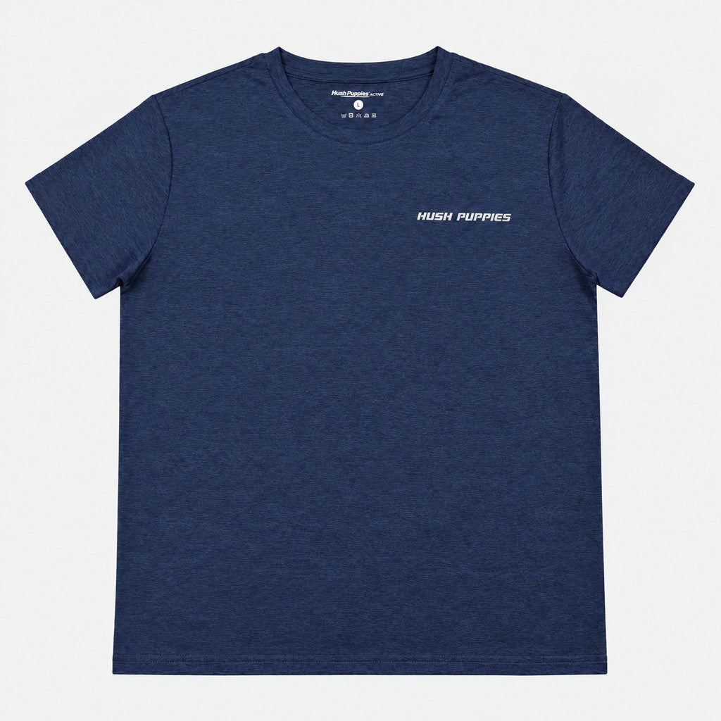 Men's Round Neck Heather Active Tee | Quick Dry | HMT651015