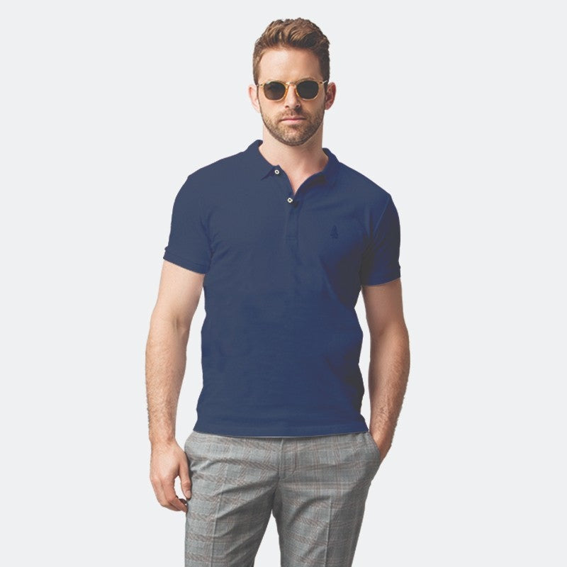 Hush Puppies Men Polo Tone to Tone Cotton Slim Fit | HMP379027