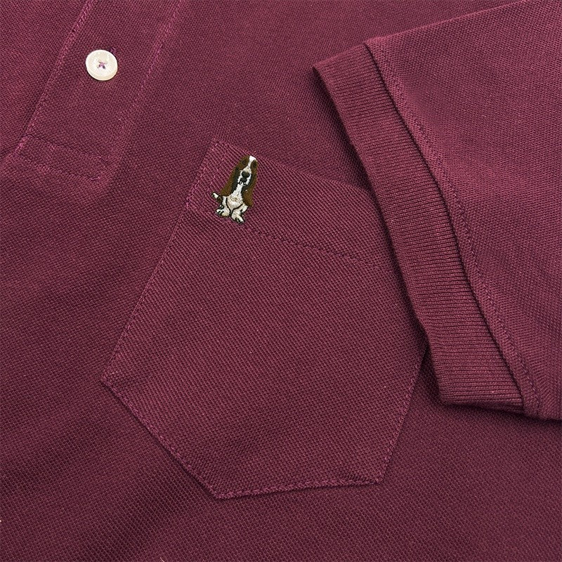 Men's Knit Basic Polo With Embroidery on Pocket | 100% Cotton | HMP601364