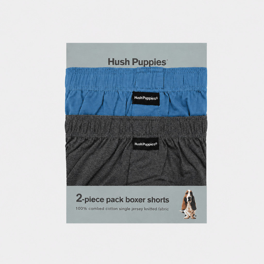 2pcs Men's Knit Boxer Shorts | Combed Cotton | HMX733055