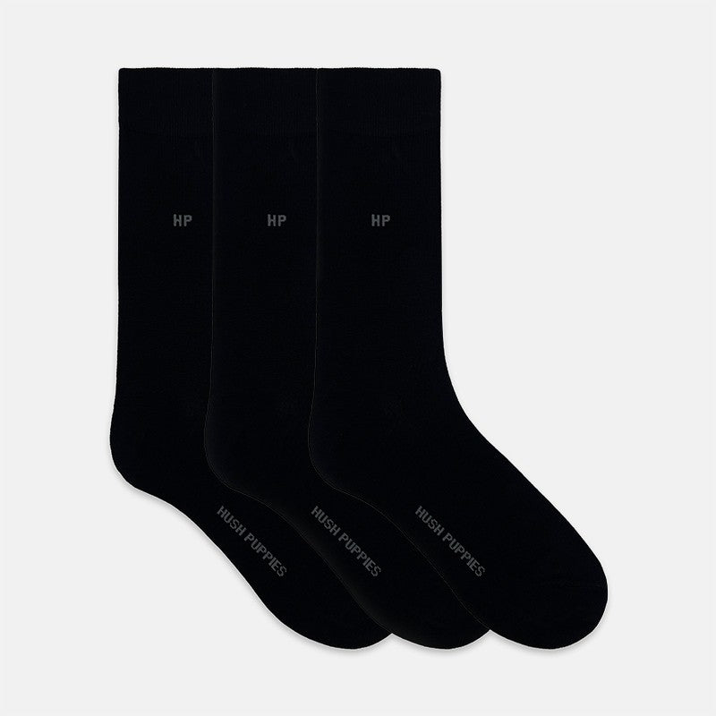 3prs Men Full Length Plain Socks | Bamboo Spandex | HMS409465