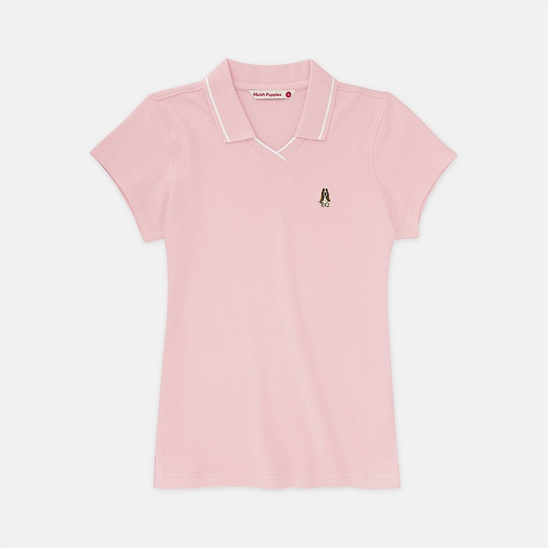 Ladies' V-Neck Polo With Embroidery | Honeycomb | HLP479414
