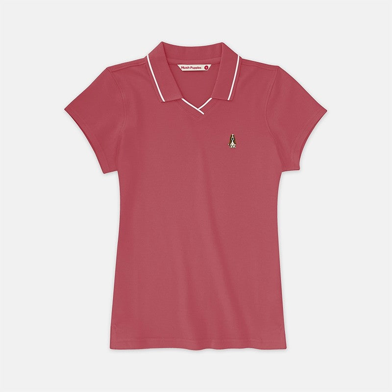 Ladies' V-Neck Polo With Embroidery | Honeycomb | HLP479414