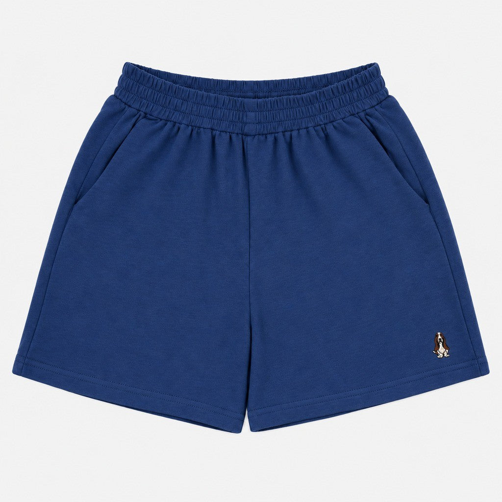 Ladies' Easy Shorts Solid | 100% Cotton | HLM609867 - NVY