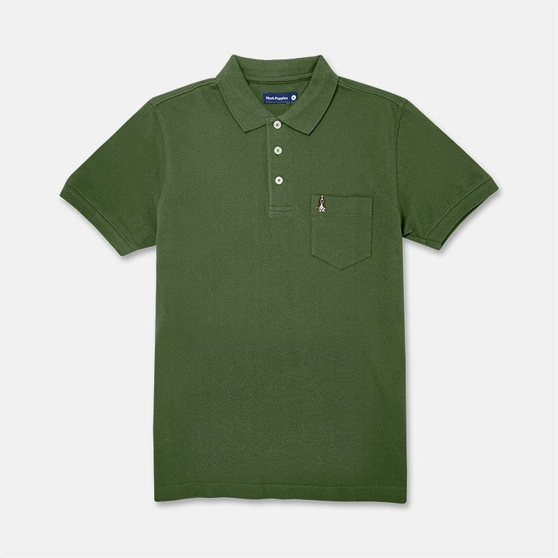 Men's Knit Basic Polo With Embroidery on Pocket | 100% Cotton | HMP601364