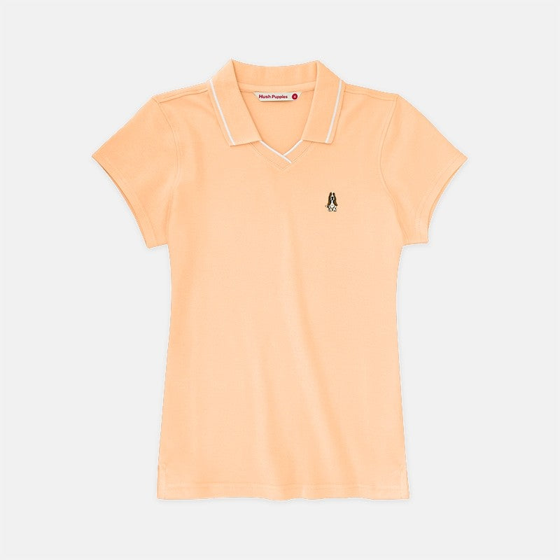 Ladies' V-Neck Polo With Embroidery | Honeycomb | HLP479414