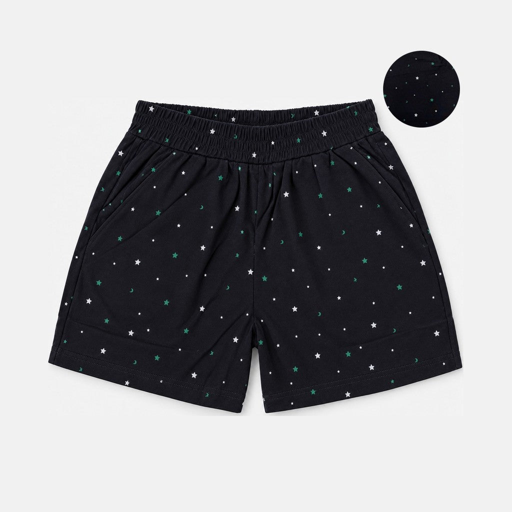 Women's Printed Easy Shorts | 100% Cotton | HLM639908