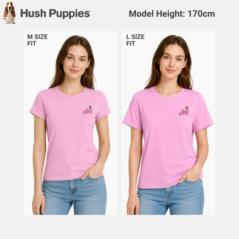 Ladies' Round Neck Basic Tee With Embroidery | A Line | HLT409441