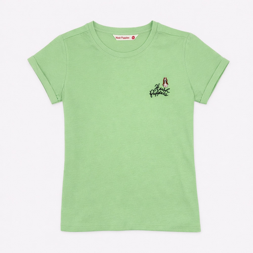 Ladies' Round Neck Basic Tee With Embroidery | A Line | HLT409441