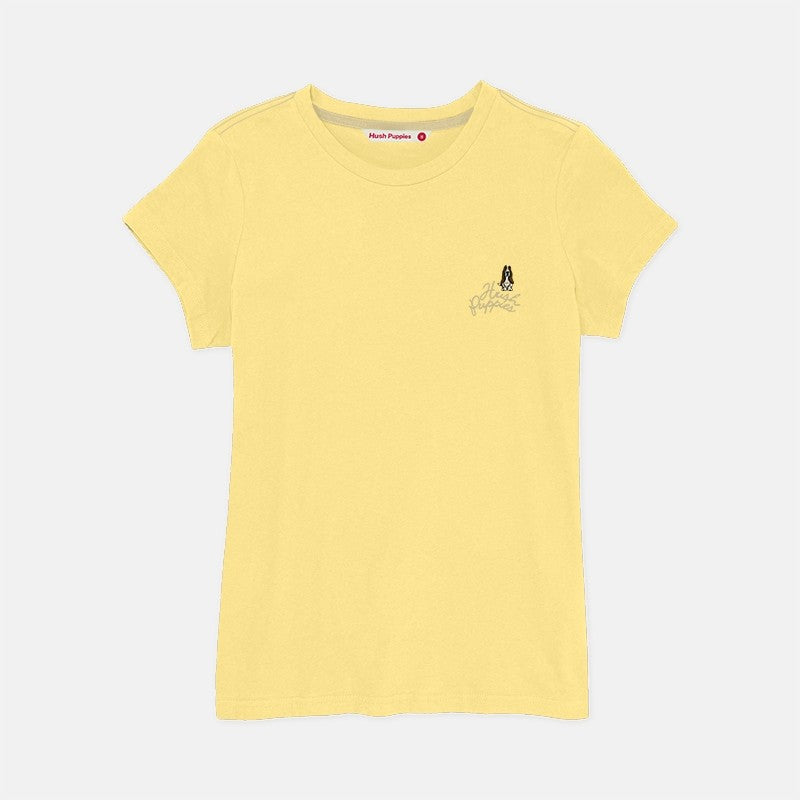 Ladies' Round Neck Basic Tee With Embroidery | HLT308650AS1