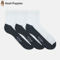 3prs Men's White Ankle Socks | Cotton Elastane | S141