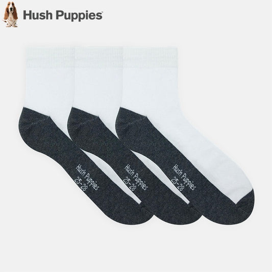 3prs Men's White Ankle Socks | Cotton Elastane | S141