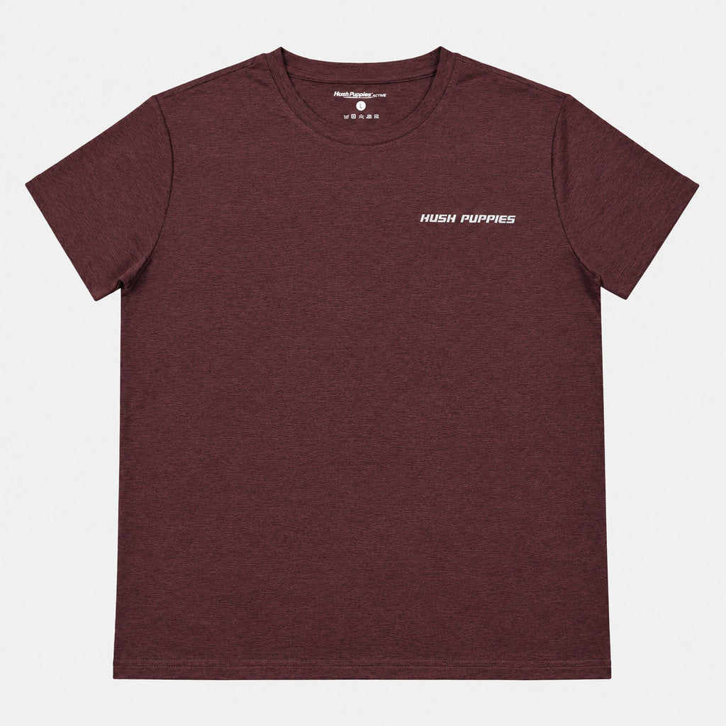 Men's Round Neck Heather Active Tee | Quick Dry | HMT651015