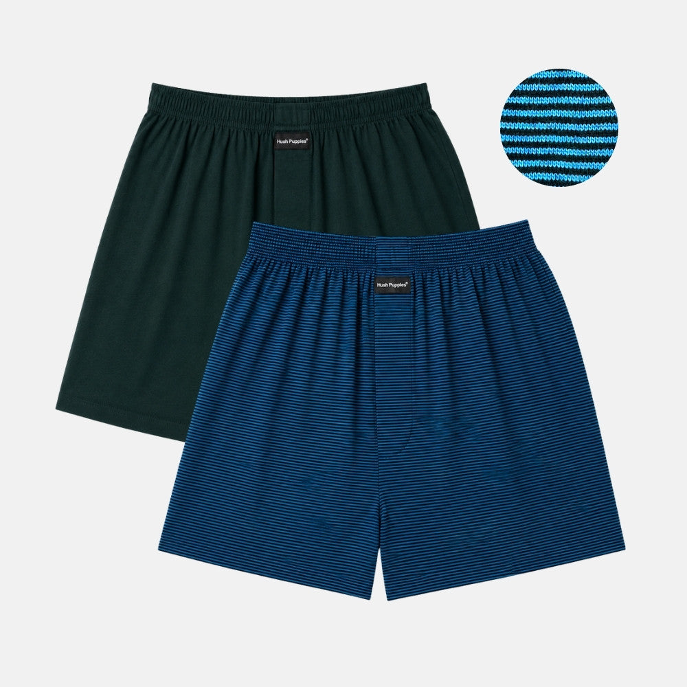 Men's 2pcs Knit Boxer Shorts | HMX639858
