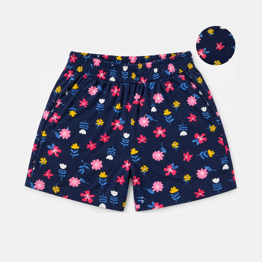 Women's Printed Easy Shorts | 100% Cotton | HLM639908