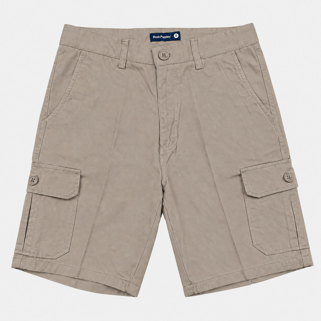 Men's Cargo Bermuda Shorts with Pleated Pockets | 100% Cotton Twill | HMM579849
