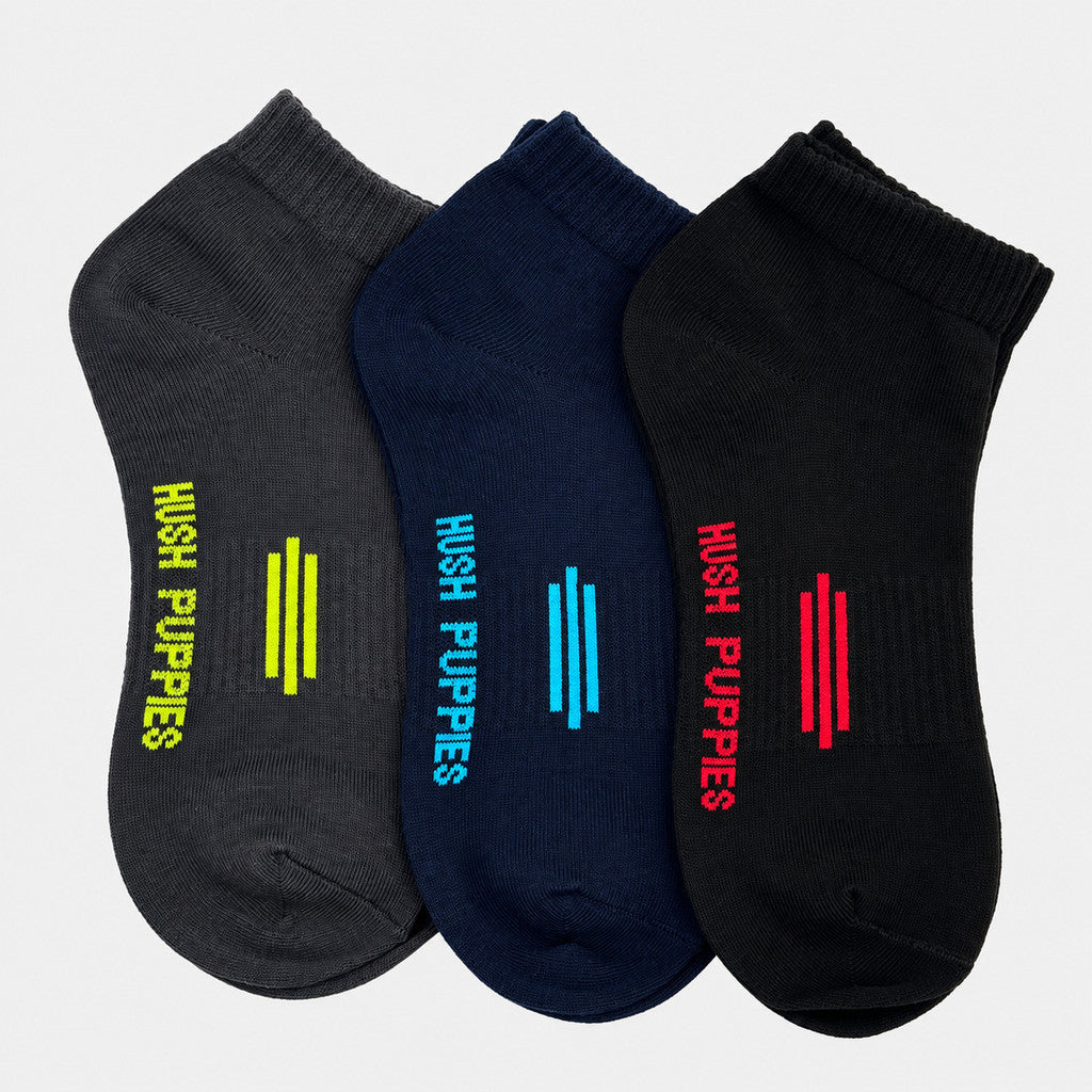 Men's 3prs Casual Ankle Socks | Cotton Spandex | HMS639904