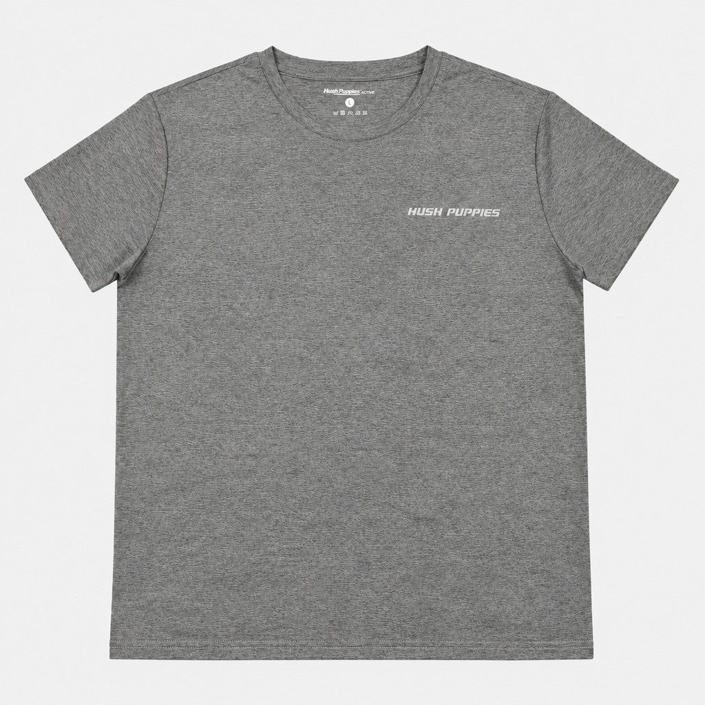 Men's Round Neck Heather Active Tee | Quick Dry | HMT651015