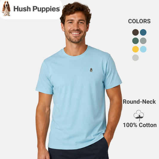 Hush Puppies Men R-Neck Tee Slim Fit 100% Cotton HMT439212