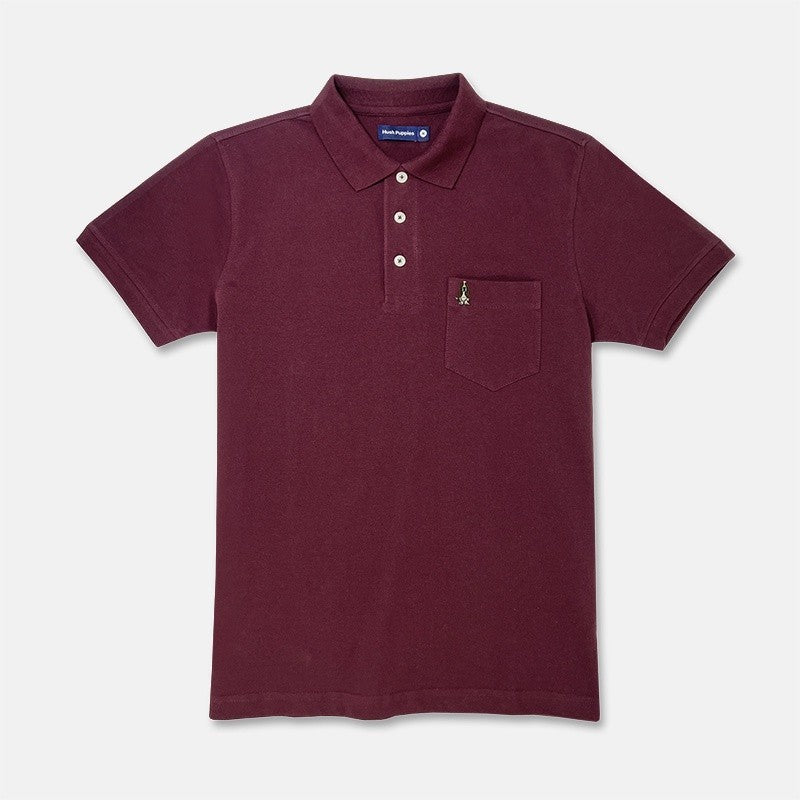 Men's Knit Basic Polo With Embroidery on Pocket | 100% Cotton | HMP601364