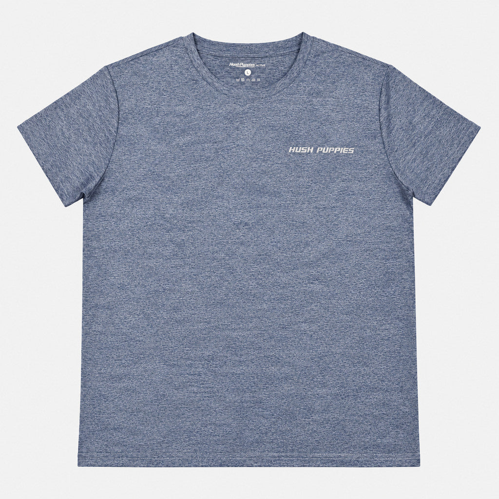 Men's Round Neck Heather Active Tee | Quick Dry | HMT651015