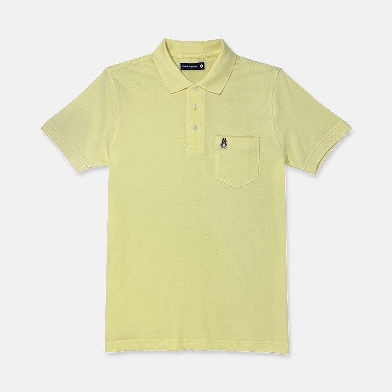 Men's Knit Basic Polo With Embroidery on Pocket | 100% Cotton | HMP601364