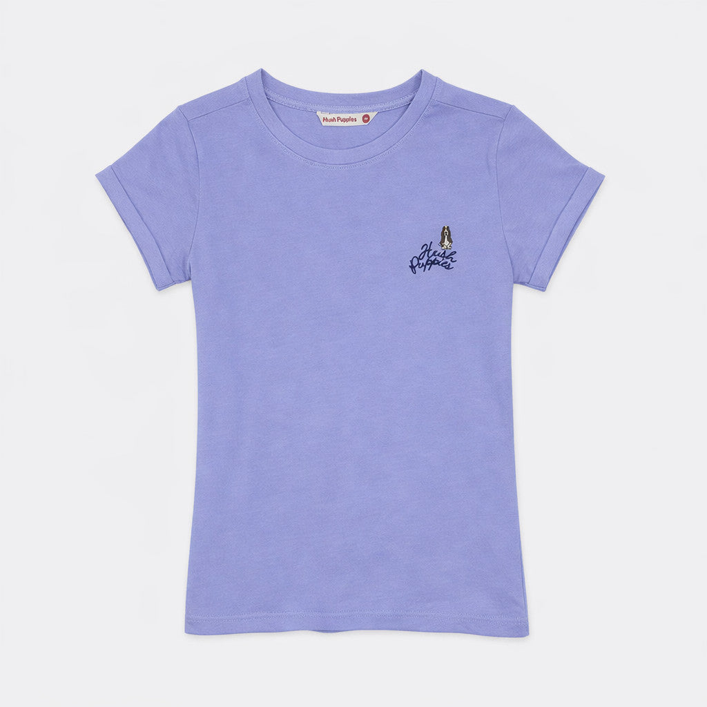 Ladies' Round Neck Basic Tee With Embroidery | A Line | HLT409441