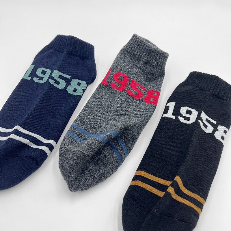 3prs Men Sporty Half Terry Ankle Socks | HMS479558