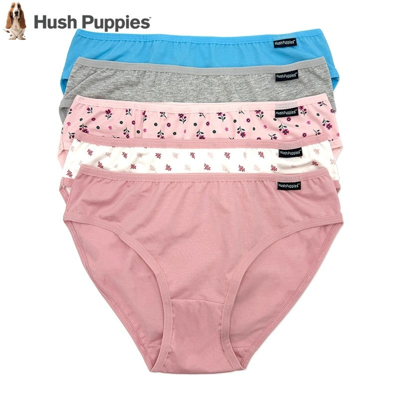 Flower Print Cotton Spandex Mini 5pcs Ladies Panties HLU449220