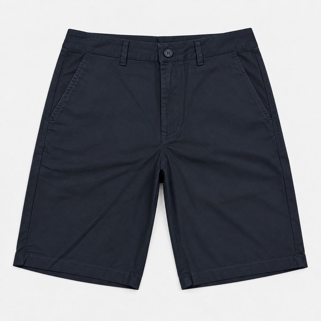 Men's Woven Bermuda Shorts with Slant Pockets | 100% Cotton | HMM651052