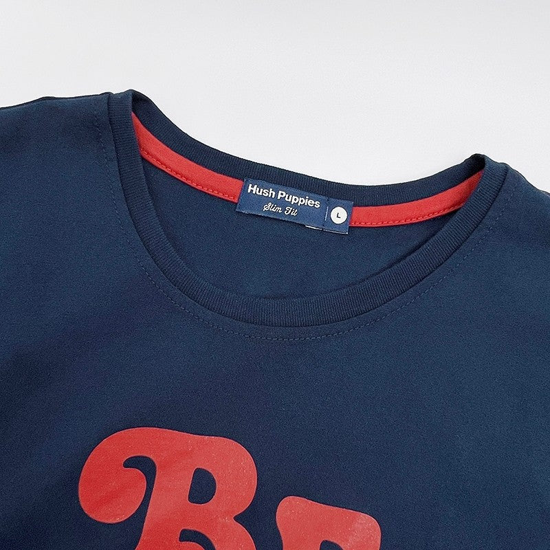 Men's Round Neck Couple Graphic Tee | Cotton Mixed | HMT358762