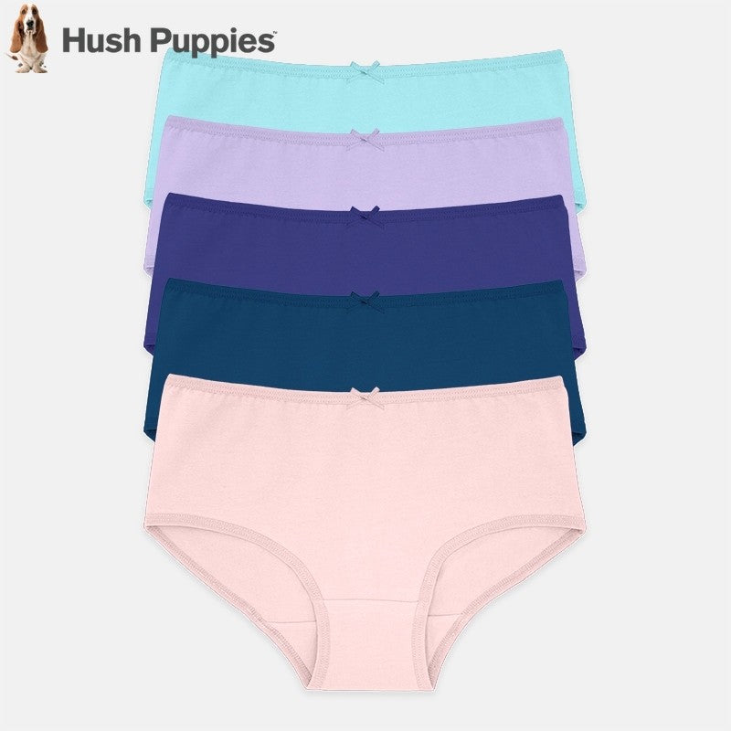 Cotton Spandex Midi 5pcs Ladies Panties HLU479354