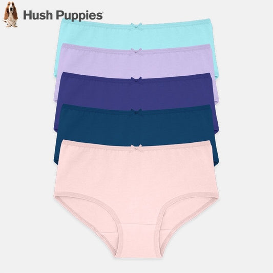 Cotton Spandex Midi 5pcs Ladies Panties HLU479354