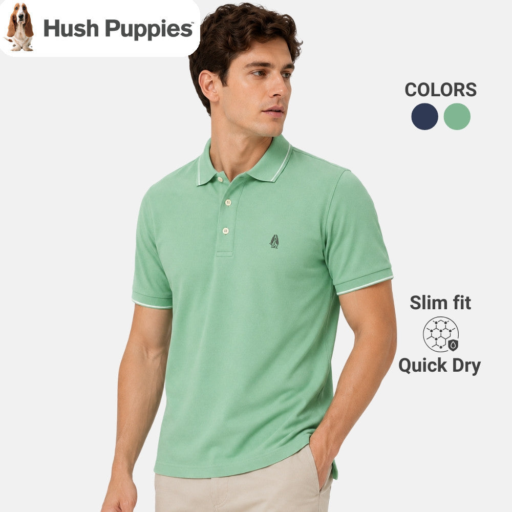 Men's Jacquard Collar Active Polo | Cotton | HMP639885