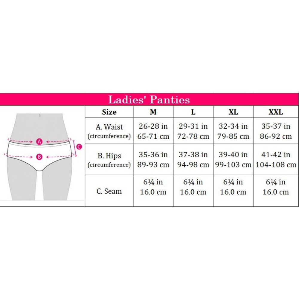 Bamboo Maxi 5pcs Ladies Panties HLU409024
