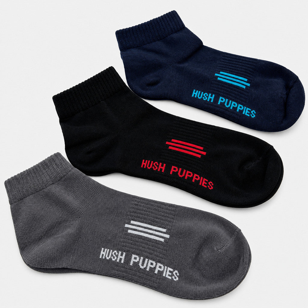 Men's 3prs Casual Ankle Socks | Cotton Spandex | HMS639904