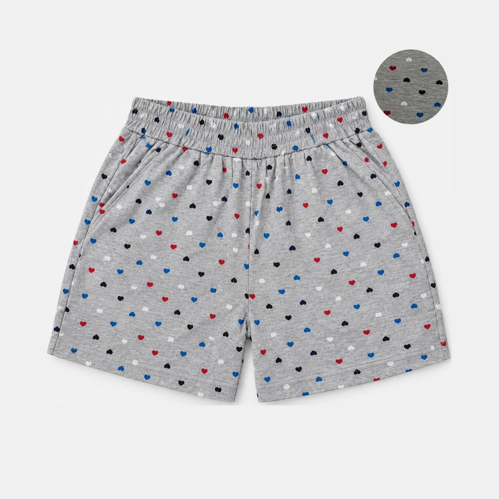 Women's Printed Easy Shorts | 100% Cotton | HLM639908