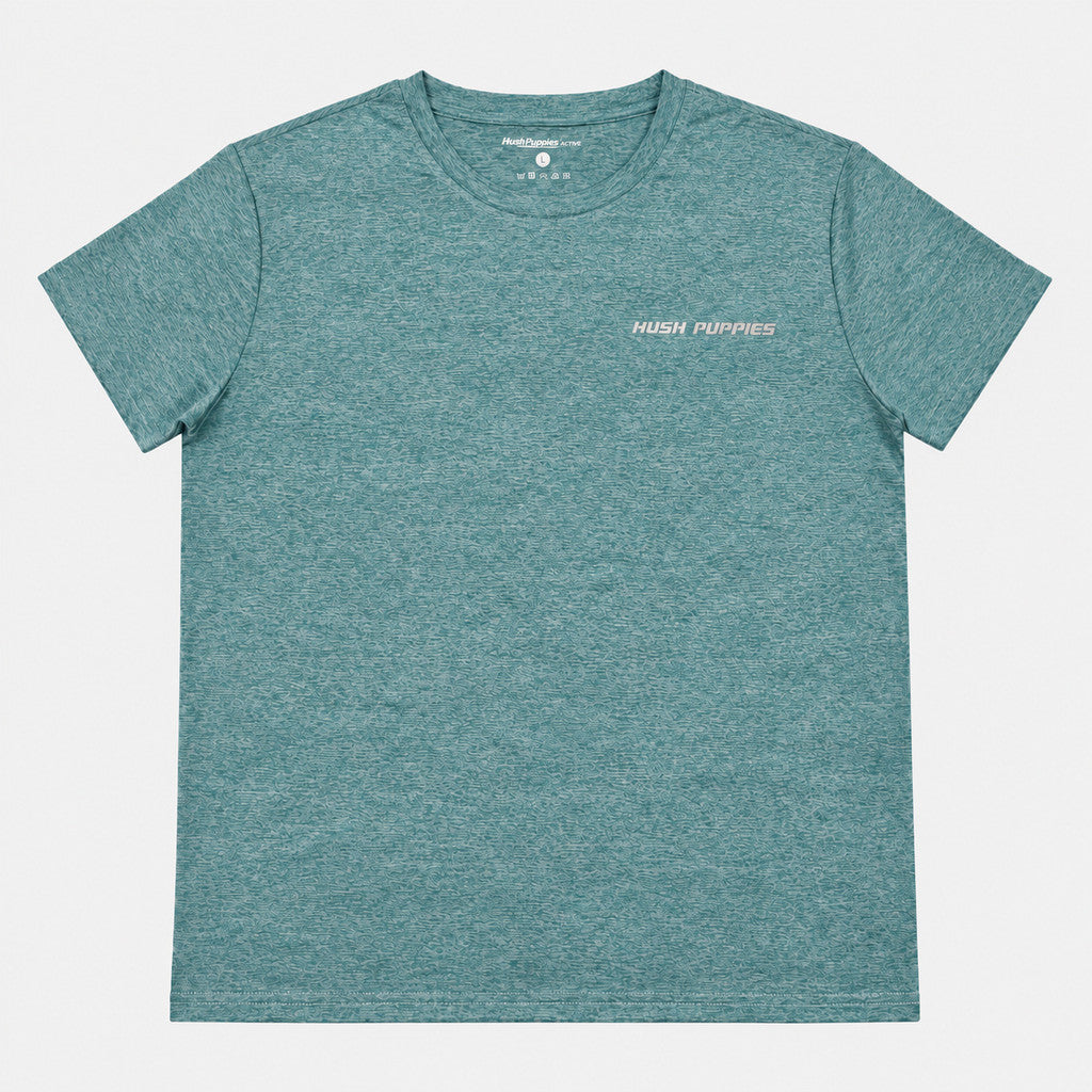 Men's Round Neck Heather Active Tee | Quick Dry | HMT651015