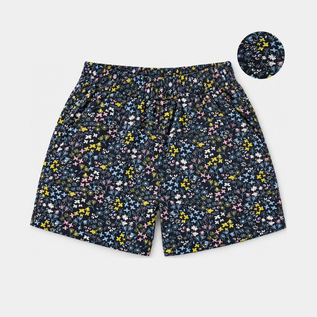 Women's Printed Easy Shorts | 100% Cotton | HLM639908