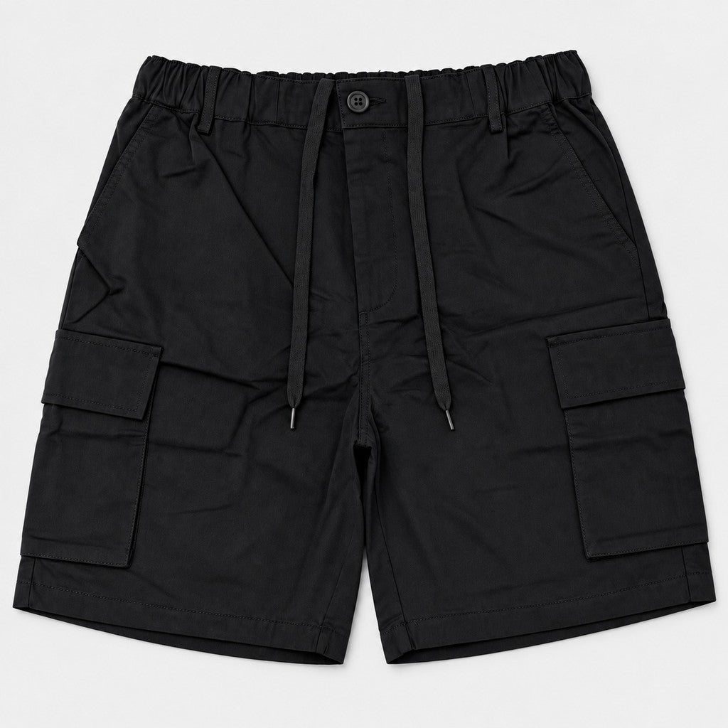 Men's Cargo Bermuda Shorts with Elastic Waist and Drawcord | 100% Cotton | HMM651017