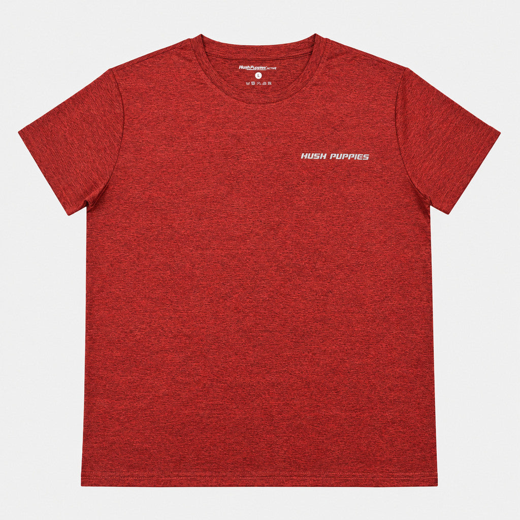 Men's Round Neck Heather Active Tee | Quick Dry | HMT651015