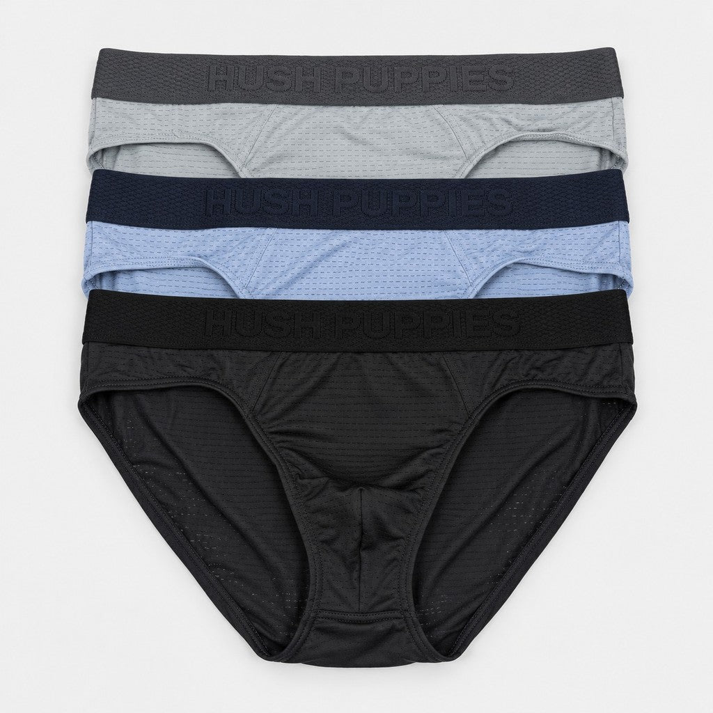 3pcs Men's Superfine Mini Briefs | Microfiber Elastane | HMB671040