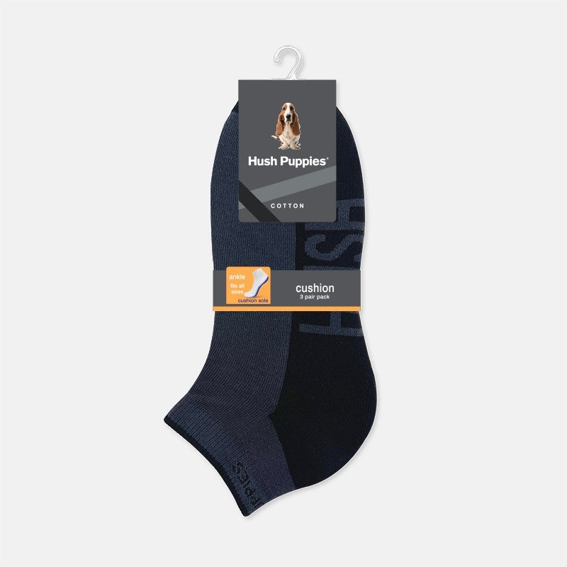 3prs Men Half Terry Ankle Socks | Cotton Elastane | HMS907748