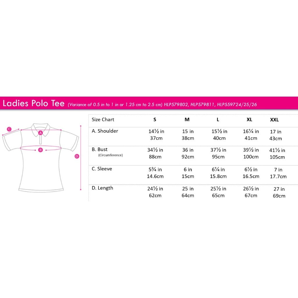 Ladies' Full Print Polo Dots | 100% Pique Cotton | HLP559725